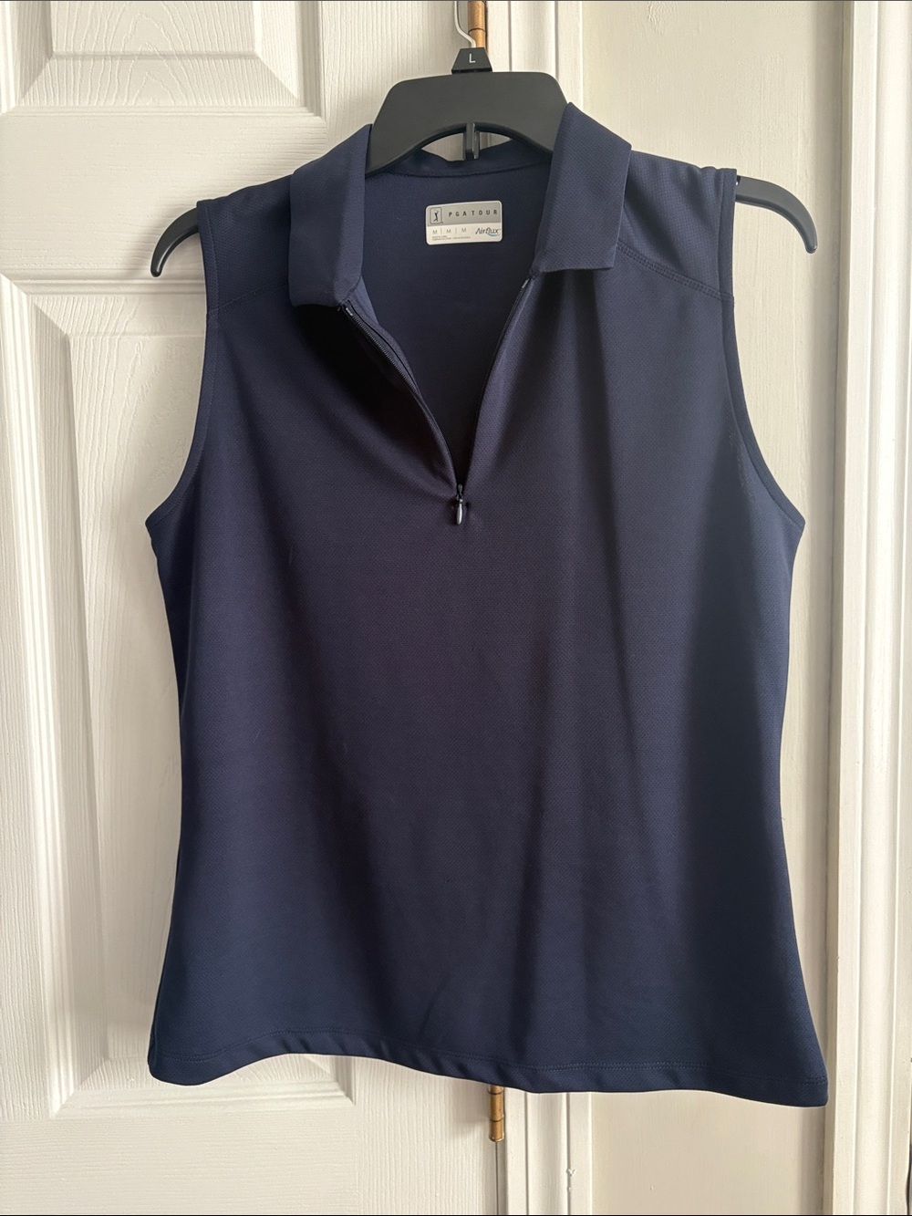 Fila Women's Sleeveless Zip Polo Tank - Navy